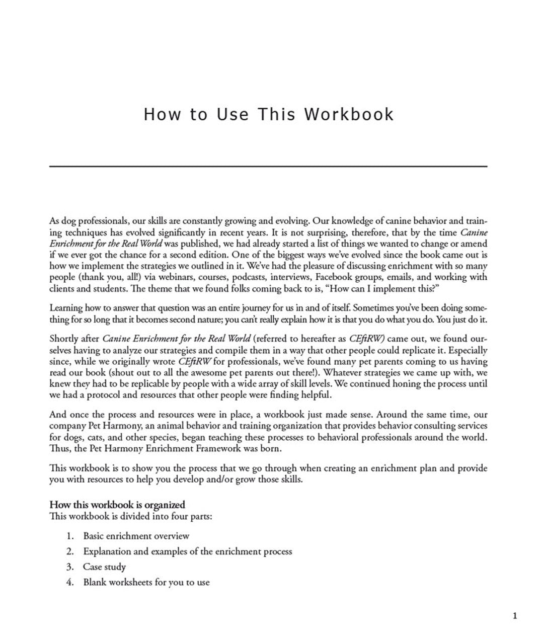 Canine Enrichment for the Real World - WORKBOOK