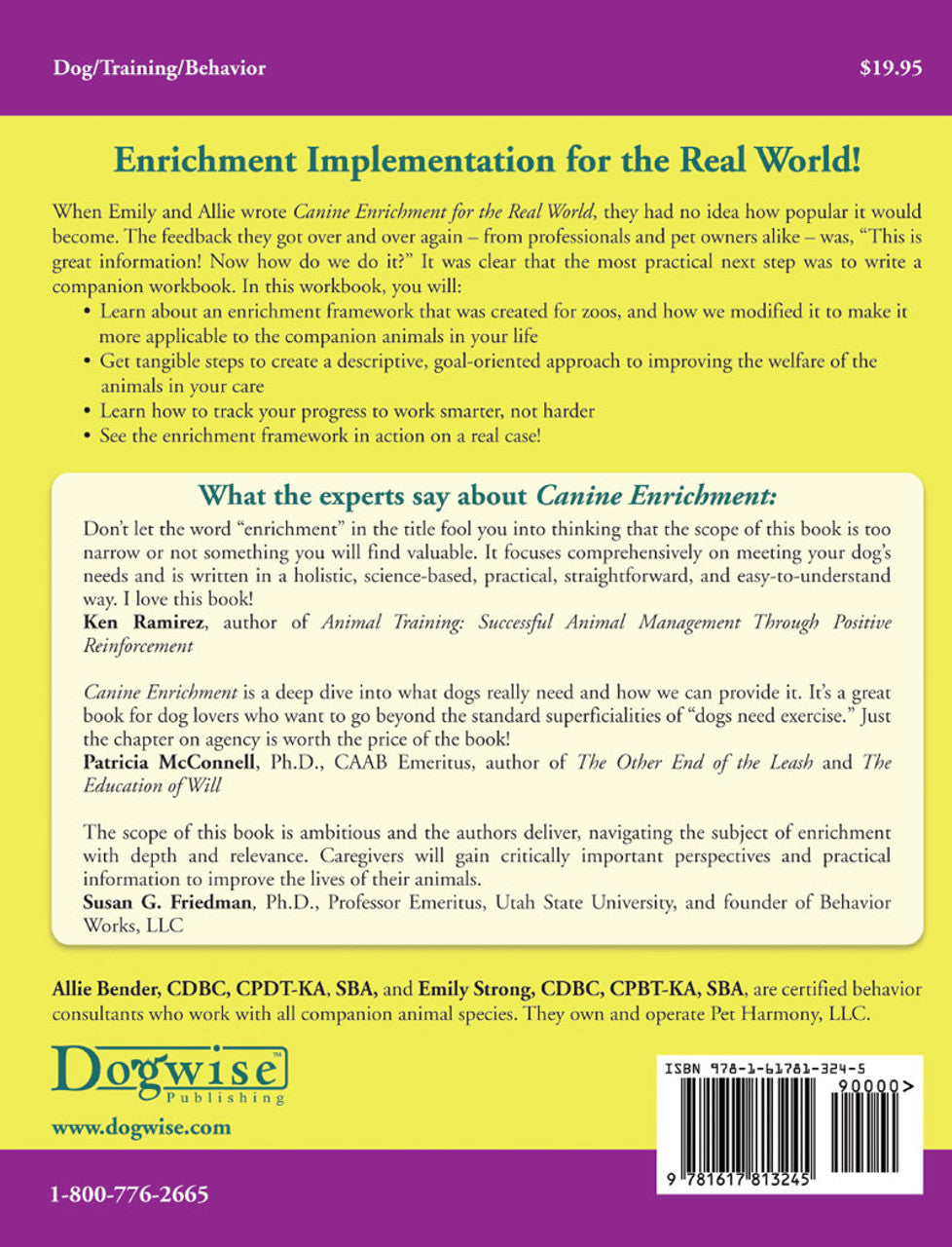 Canine Enrichment for the Real World - WORKBOOK